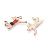Alloy & Enamel Pendants ENAM-T021-48G-2