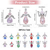 28Pcs 14 Style Electroplate Glass Pendants FIND-CA0007-83-2