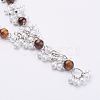 Natural Tiger Eye Beaded Necklaces NJEW-JN01888-02-2