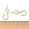 Brass Micro Pave Sky Blue Cubic Zirconia Pendants CU-CBA9CBD-12G-3