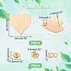 16Pcs Brass Stud Earring Findings KK-DC0001-30-2