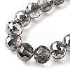 Transparent Electroplate Glass Beads Strands EGLA-N002-34H-F02-3