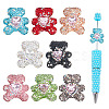 8Pcs 8 Colors Rhinestone Clay Pave Beads RB-ME0001-05-1