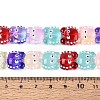 Half Baking Paint Transparent Glass Enamel Beads Strands GLAA-N061-02-4