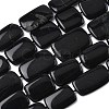 Natural Black Stone Beads Strands G-L650-C01-01-2
