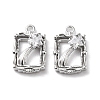 Rack Plating Brass Micro Pave Cubic Zirconia Pendants KK-K333-90P-1