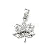 Brass Micro Pave Clear Cubic Zirconia Pendants KK-A299-17P-2
