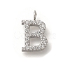304 Stainless Steel Micro Pave Cubic Zirconia Pendants STAS-H228-06P-B-1