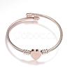 316 Surgical Stainless Steel Torque Bangles BJEW-D437-A37-RG-1