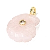 Natural Rose Quartz Carved Pendants X-G-C282-01K-2