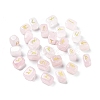 Rectangle Natural Rose Quartz Rune Stones G-Z059-01C-1