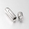 Tarnish Resistant Mixed Styles Glazed or Matte Column 304 Stainless Steel Bayonet Necklace Clasps STAS-N057-06-6mm-2