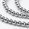 PVD Vacuum Plating Non-Magnetic Synthetic Hematite Beads Strands G-D010-1-2