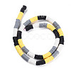 Fixed 4 Color Handmade Polymer Clay Bead Strands CLAY-S096-029B-2
