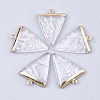 Electroplate Natural Quartz Crystal Pendants G-S344-49E-1