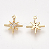 Brass Cubic Zirconia Charms KK-S350-281-2