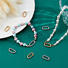 8Pcs 2 Colors Brass Spring Gate Rings KK-HS0015-10-5
