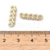 Rack Plating Brass Pave Clear Cubic Zirconia Spacer Bars KK-B088-11D-G-2
