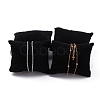 Black Rectangle Velvet Pillow Jewelry Bracelet Watch Display X-BDIS-I001-01-2