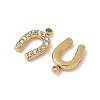 304 Stainless Steel Rhinestone Pendants Ion Plating(IP) STAS-V015-12G-2