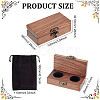 2-Slot Rectangle Wood Couple Ring Display Boxs RDIS-WH0016-09-2