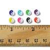 200Pcs Printed Opaque Acrylic Beads OACR-FS0001-54-3