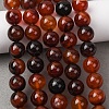Dyed Natural Agate Round Beads Strands G-E321B-10mm-02-4