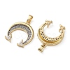 Brass Micro Pave Clear Cubic Zirconia Pendants KK-D221-12G-2