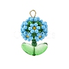 Glass Seed Beaded Pendants PALLOY-MZ01395-04-1