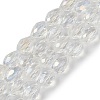 Transparent Electroplate Glass Beads Strands EGLA-N013-T6mm-B-M-2