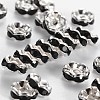 Brass Rhinestone Spacer Beads RSB04C15-1