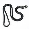 Trendy Men's 201 Stainless Steel Box Chain Necklaces NJEW-L043B-46B-1