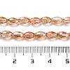 Electroplate Glass Beads Strands EGLA-J013-4X6mm-F24-2