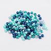 Carribean Blue Mix Pearlized Glass Pearl Beads HY-X006-4mm-03-2