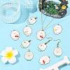 20Pcs 4 Styles Alloy Enamel Pendants ENAM-FS0004-13-5