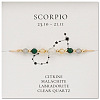 Natural stone constellation bracelet with 12 zodiac signs X-NR2952-12-1