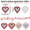 40Pcs 4 Style Alloy Enamel Pendants FIND-SC0007-58-2
