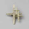 Alloy Rhinestone Lapel Pin Brooches for Backpack Clothes JEWB-WH0051-013G-1
