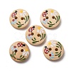 2-Hole Printed Opaque Resin Buttons RE-CBABDF1-20-1