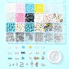 DIY Summer Glass & Synthetic Magnesite & Shell Bangle Making Kits DIY-FS0007-91-6