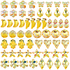 60Pcs 15 Colors UV Plating Glass Pendants GLAA-PH0003-89-1