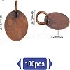 100Pcs Brass Stamping Blank Tag Charms KK-FH0002-60R-2