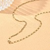 2MM 304 Stainless Steel Oval Link Chain Necklaces NJEW-D328-02G-5