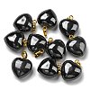 Natural Black Stone Pendants G-I311-A19-G-01-1
