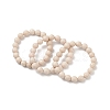 Natural Fossil Bead Stretch Bracelets BJEW-K212-C-015-2