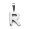 Non-Tarnish 304 Stainless Steel Letter Pendants STAS-H127-R-P-1