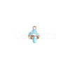 Golden Tone Alloy Enamel Mushroom Charm FIND-SZC0017-015-1