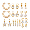 Brass Huggie Hoop Earrings Making Kits GLAA-PH0033-52-6