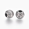 316 Surgical Stainless Steel European Beads STAS-P212-18P-12-1