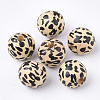Printed Natural Wood Beads WOOD-S053-39-1